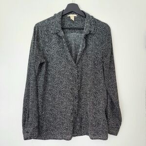 ZARA Women's B&W Polka Dots Shirr